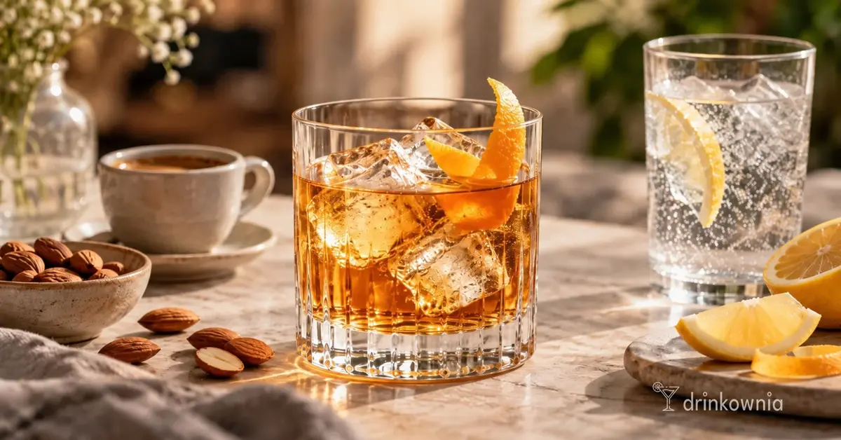 Amaretto z lodem obok kawy, cytryny, toniku i migdałów – proste pomysły na połączenia z likierem.