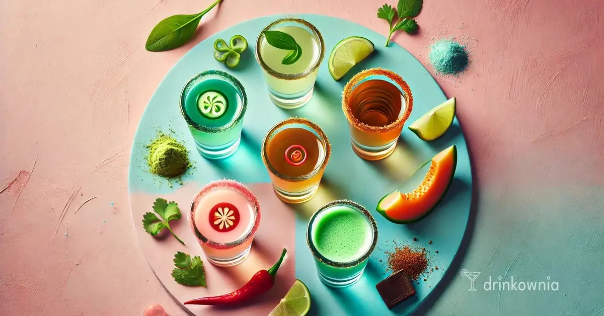 Kolorowe shoty z wódką – Wasabi Bomb, Słony Karmel, Pikantna Czekolada, Zielony Bazyliszek, Matcha Martini.